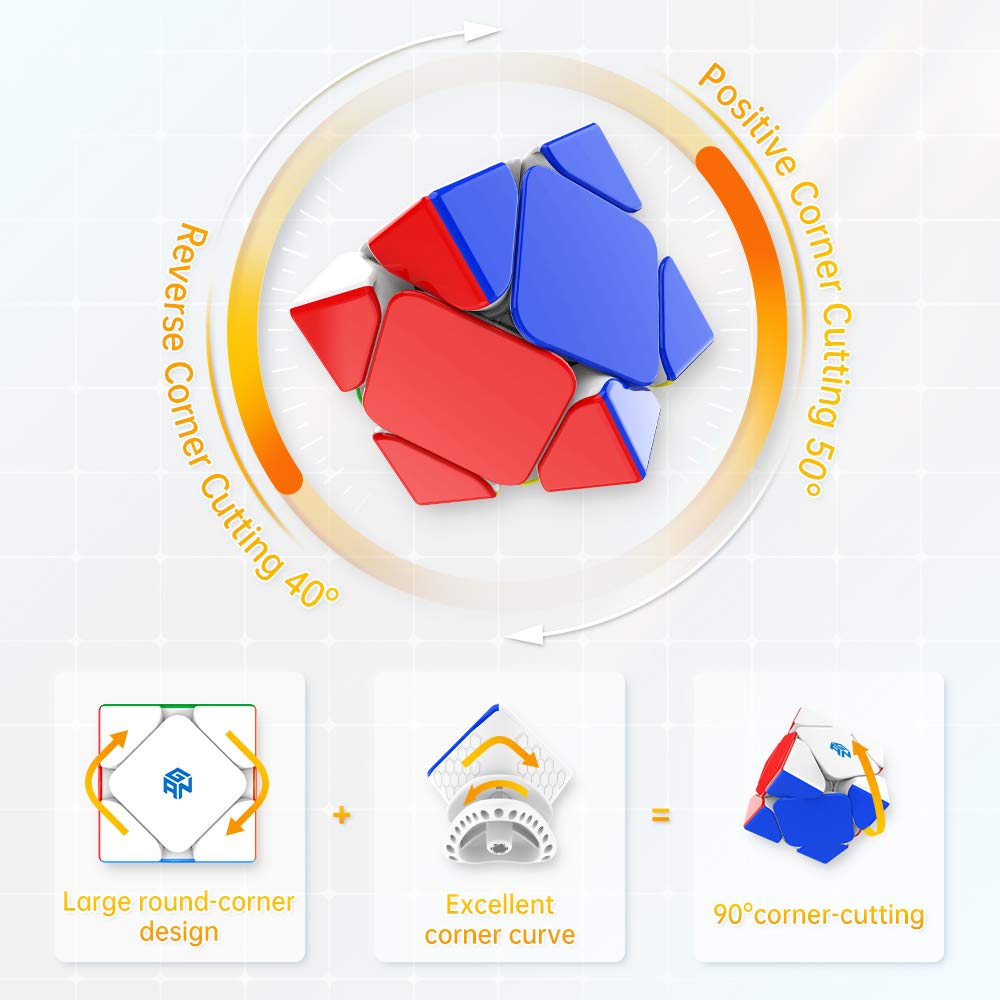 GAN Skewb 8 Magnets – Magnetic Core-Positioning Speed Cube with GES Pro