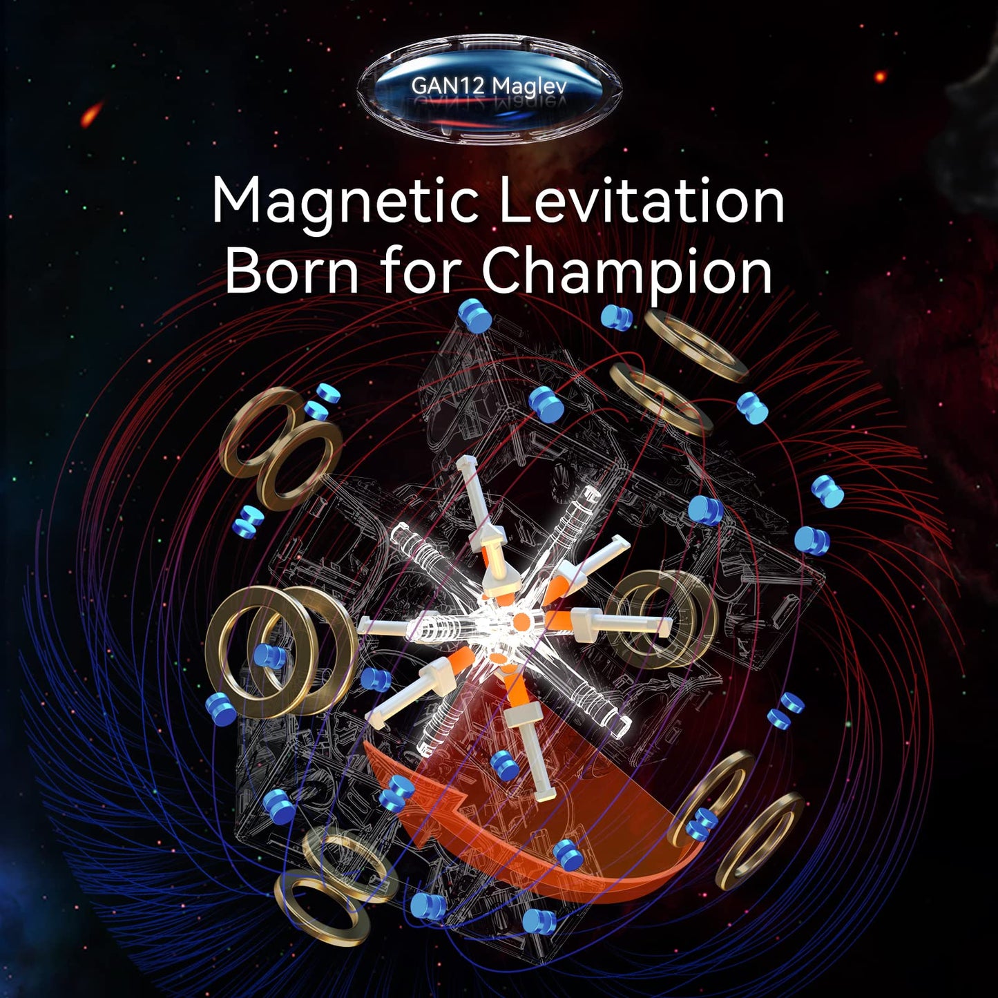 GAN 12 Maglev UV 3x3 Speed Cube – Magnetic GES, Auto-Align, 56mm | GAN Flagship