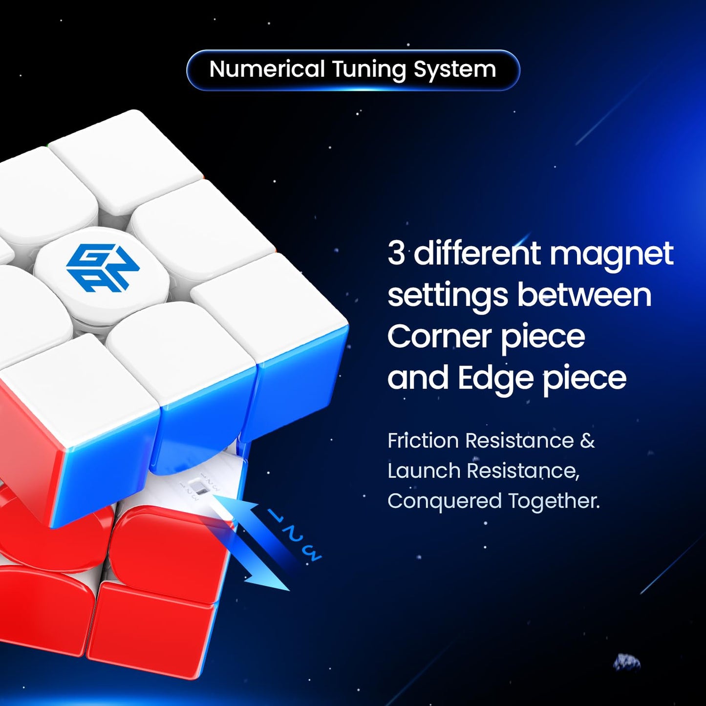GAN 14 Maglev Pro Magnetic Speed Cube – 56mm, Anti-Pop, Center Locking, UV Coated
