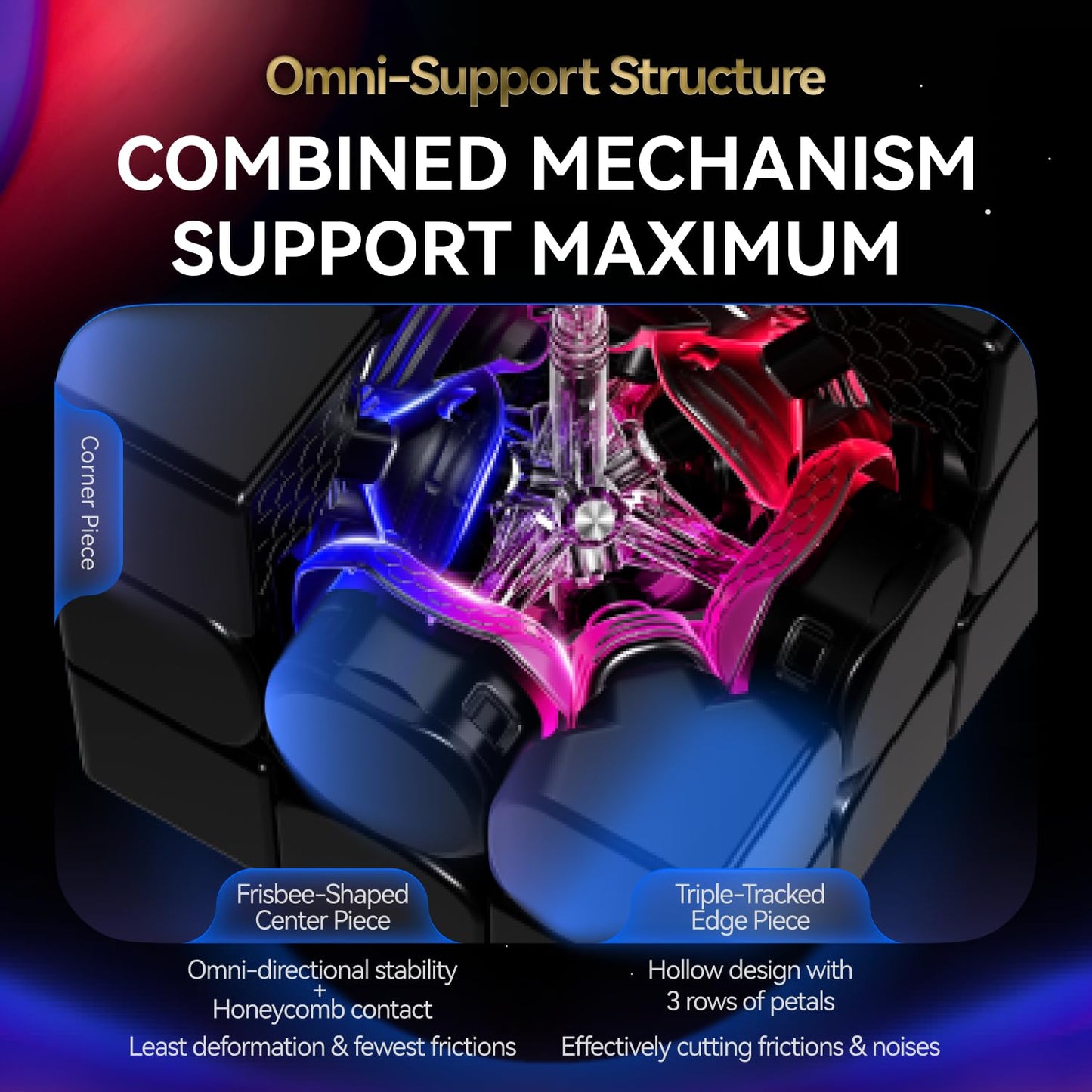 GAN 16 Maglev Max 3x3 Magnetic Speed Cube – 56mm UV Version