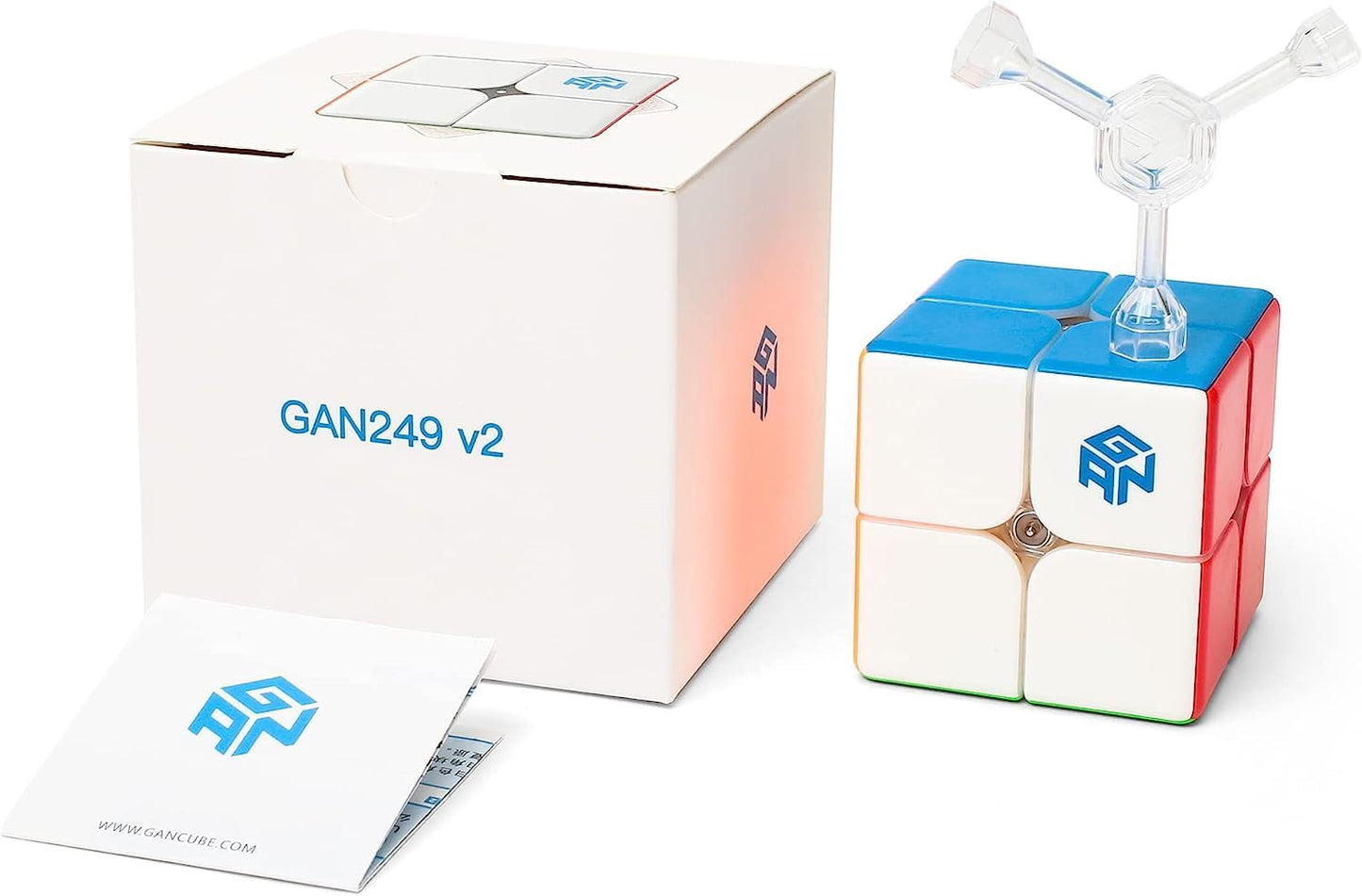 GAN 249 V2 2x2 Speed Cube – Stickerless 49mm Mini Cube by GAN