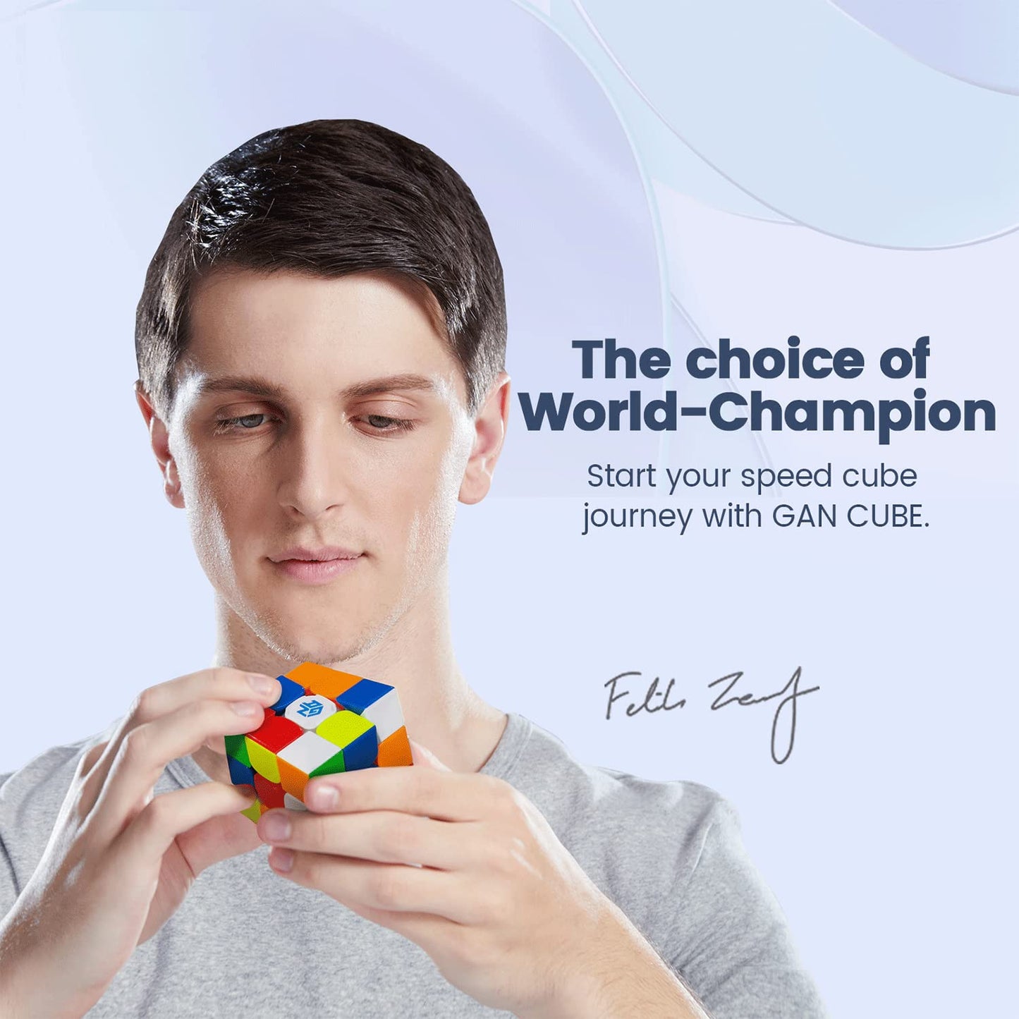 GAN 251 V2 2x2x2 Speed Cube Mini – Lightweight Stickerless, 51mm for Beginners
