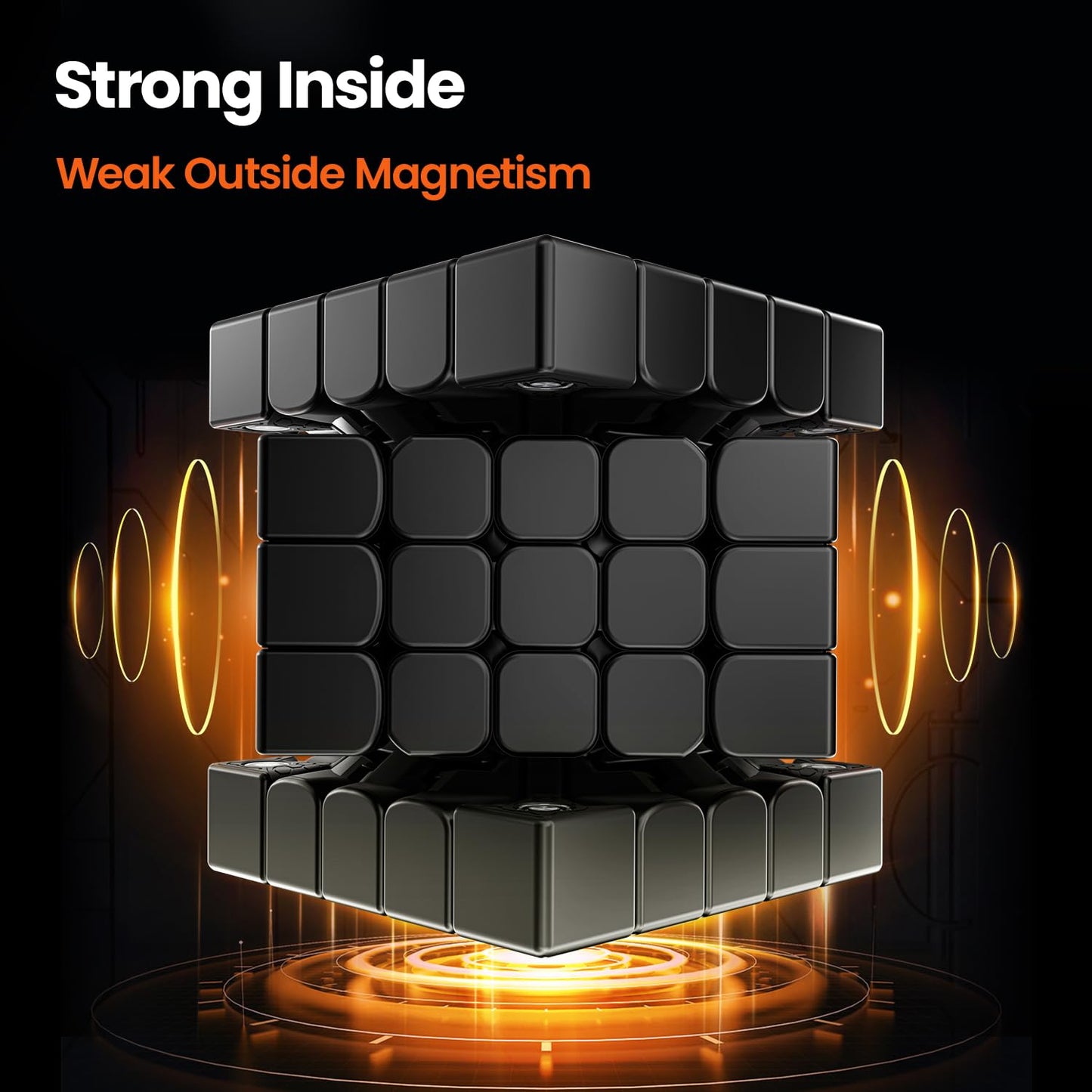 GAN 562 M Magnetic 5x5 Speed Cube – 160 Magnets, Frosted Version, Anti-POP Core
