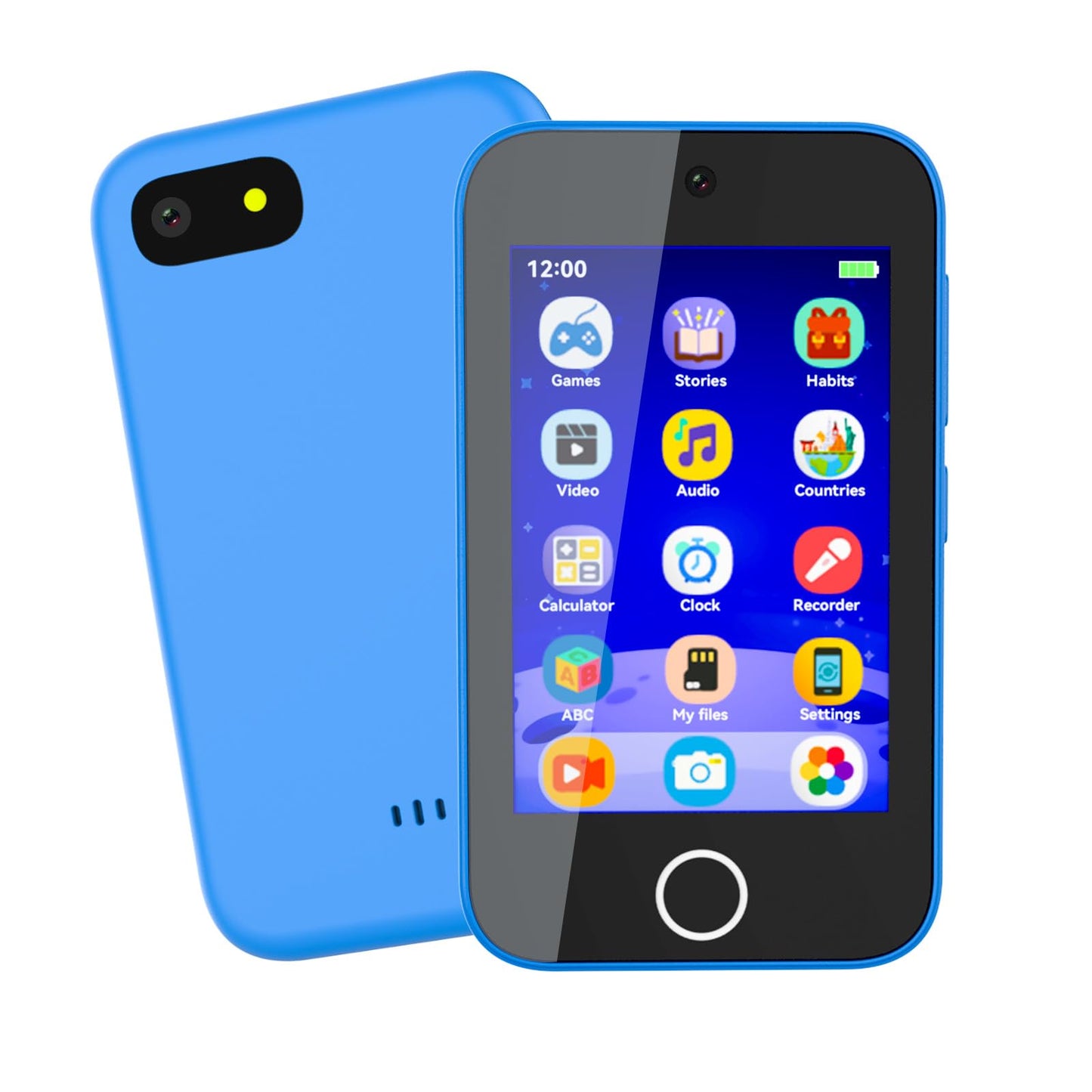 GANDASHI Kids Smart Phone 3.5-inch Touchscreen — ABC Learning for Ages 3–10, 16GB SD Card Included