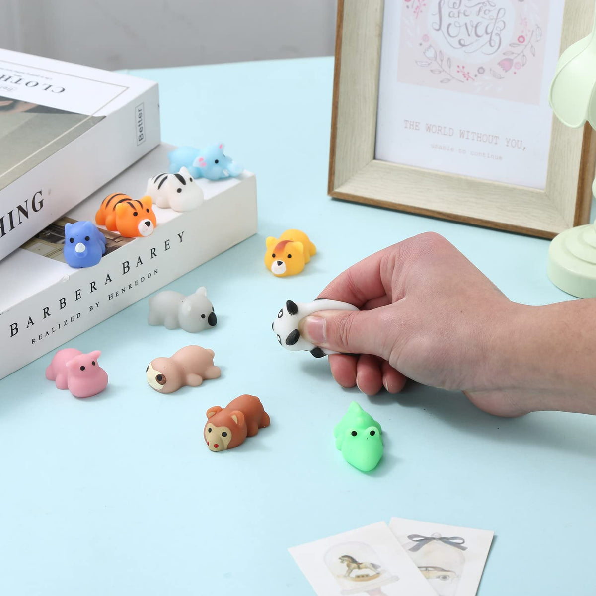 Ganjiang 12 Pack Mochi Squishy Animals - Soft Stress Relief Toys for Kids, Classroom Prizes & Party Favors