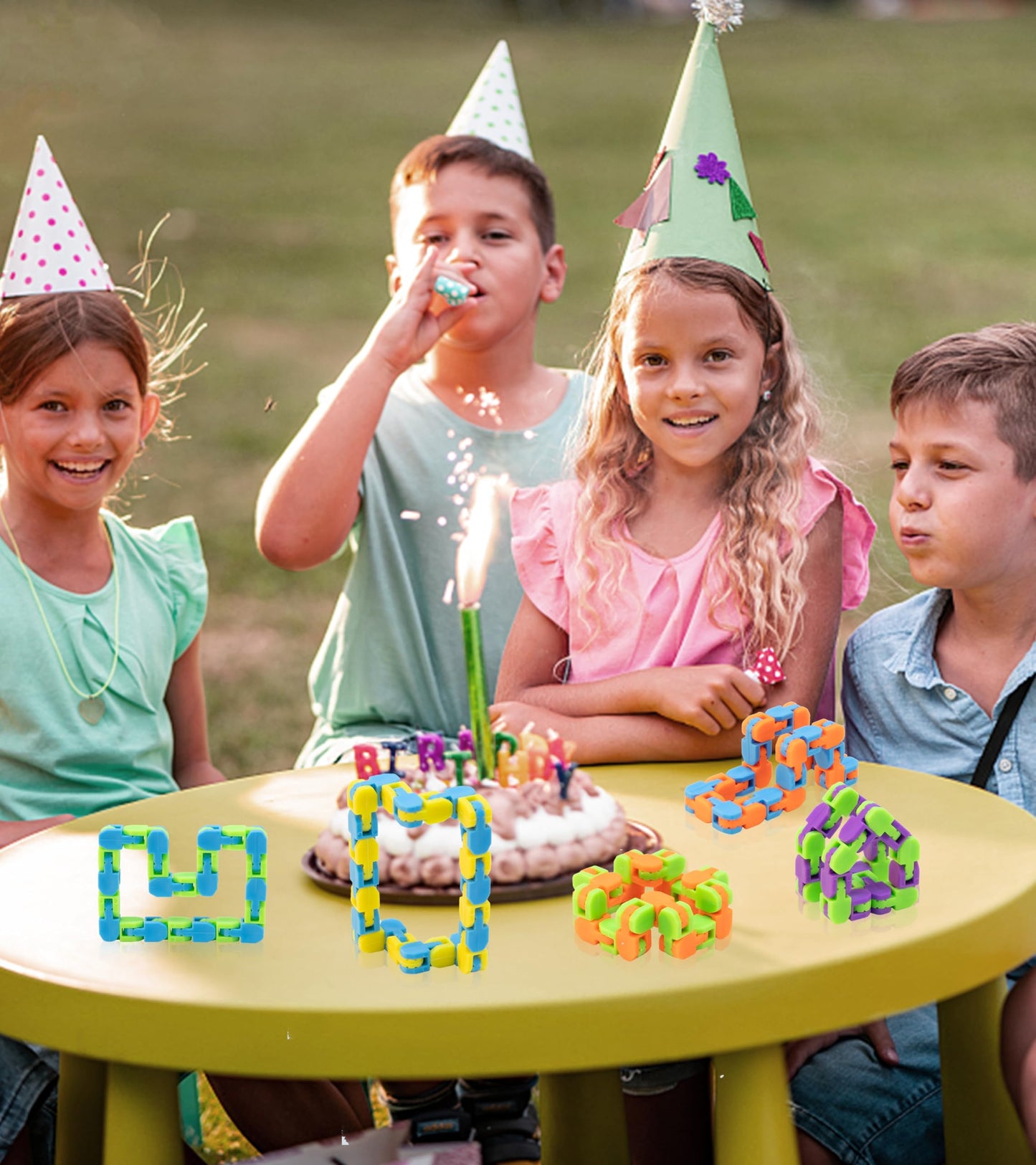 Ganowo 18 Pack Wacky Tracks - Fidget Toys for Focus, Sensory Play, ADHD & Autism