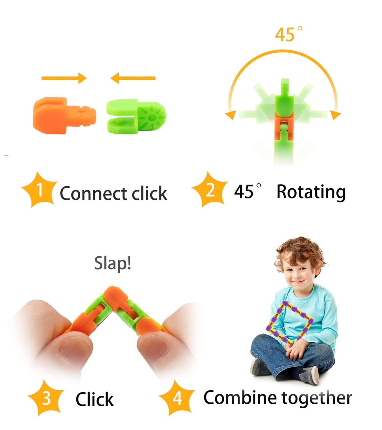 Ganowo 18 Pack Wacky Tracks - Fidget Toys for Focus, Sensory Play, ADHD & Autism