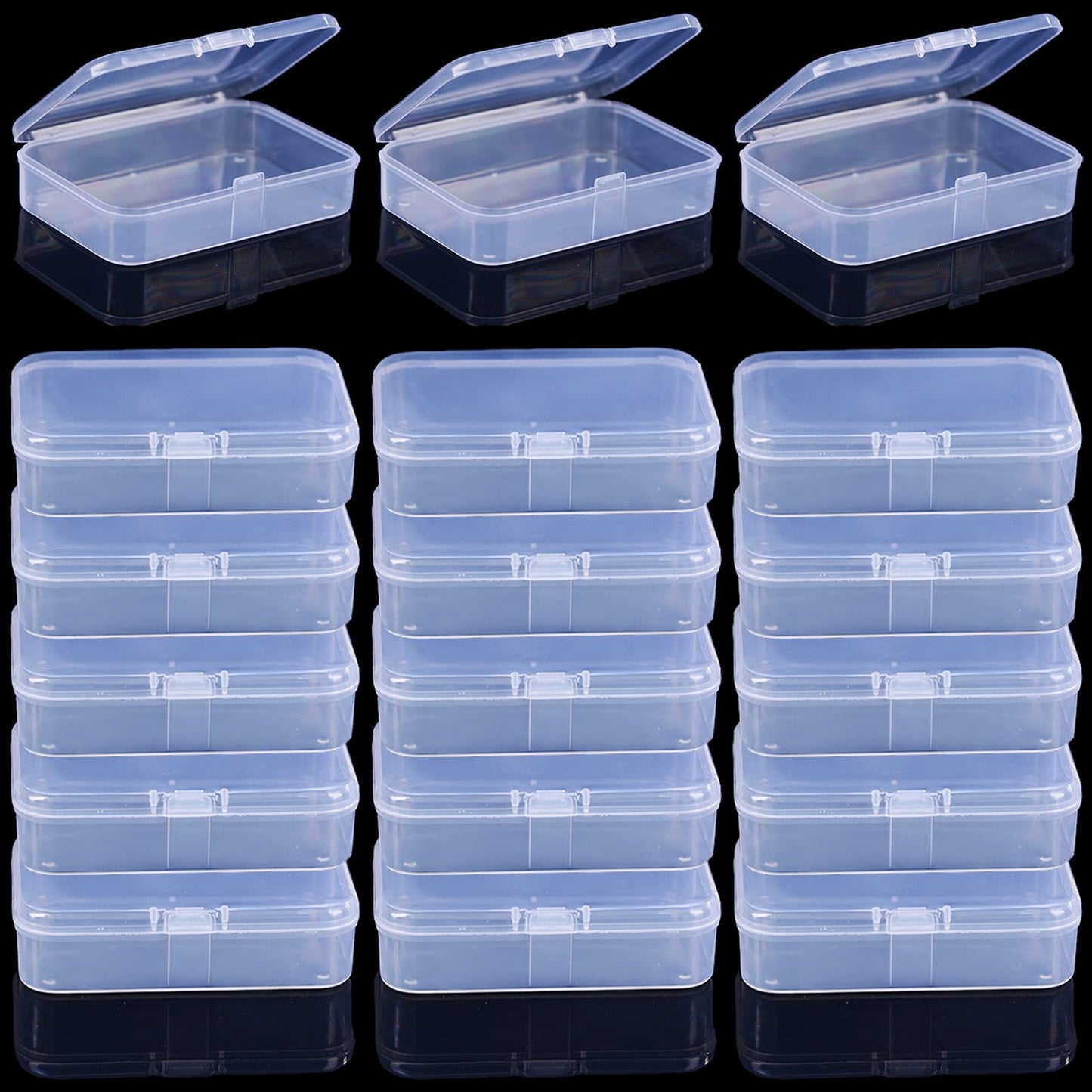 Gansita Clear Plastic Card Boxes – Snap-Closed Deck Cases (18 Pcs)