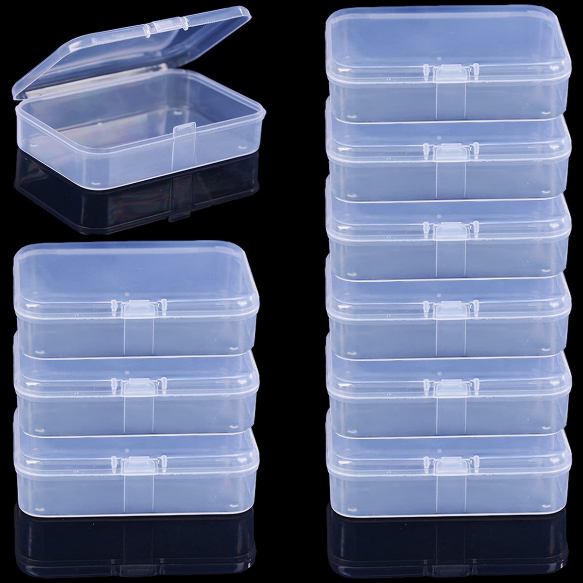 Gansita Clear Plastic Card Boxes – Snap-Closed Deck Cases (10 Pcs)