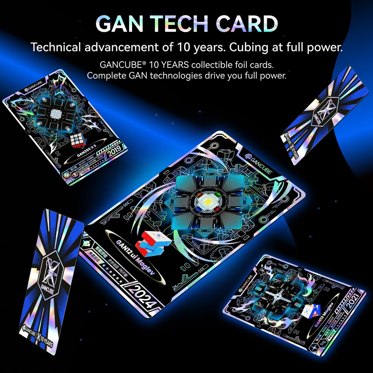GANSPUZZLE GAN 15 Maglev Speed Cube 3x3 – Ultra-Light 58.6g, 10th Anniversary Edition