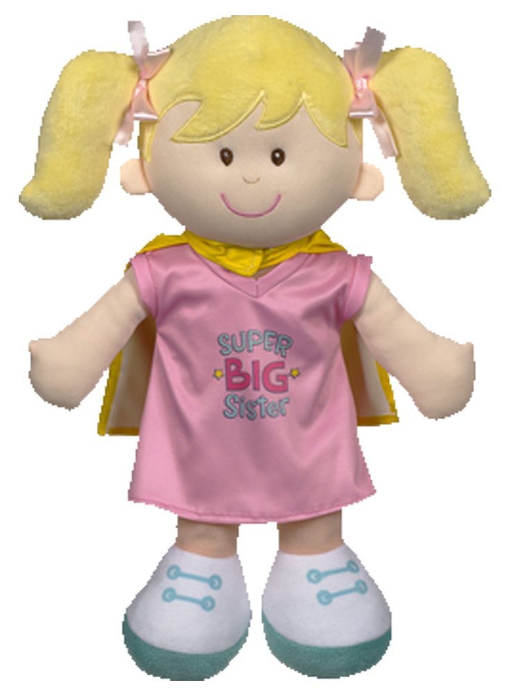 Ganz Baby Big Sister Plush Doll — 14 in Multicolor with Removable Cape