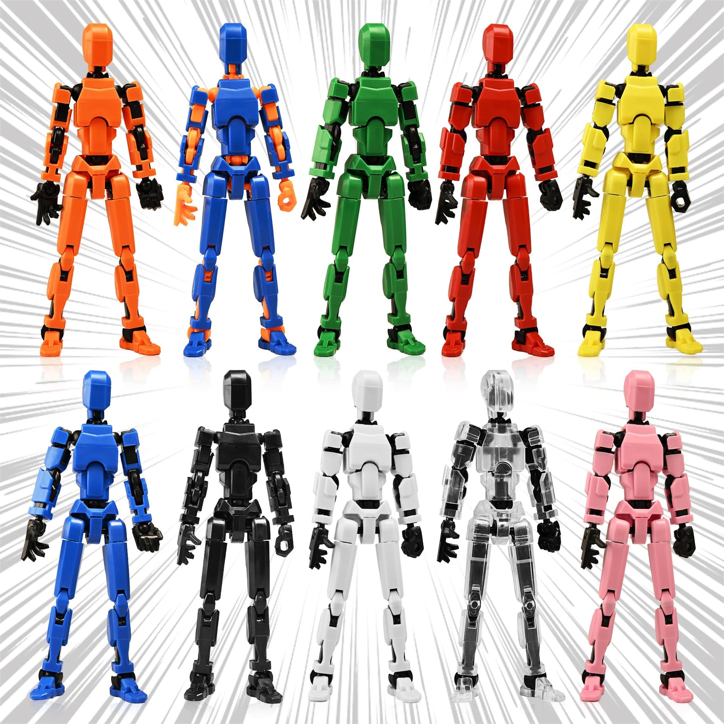 GAOFBA T13 Action Figures - Shoulder Armor Upgrade, 10-Piece Set with 3 Hands & 4 Weapons