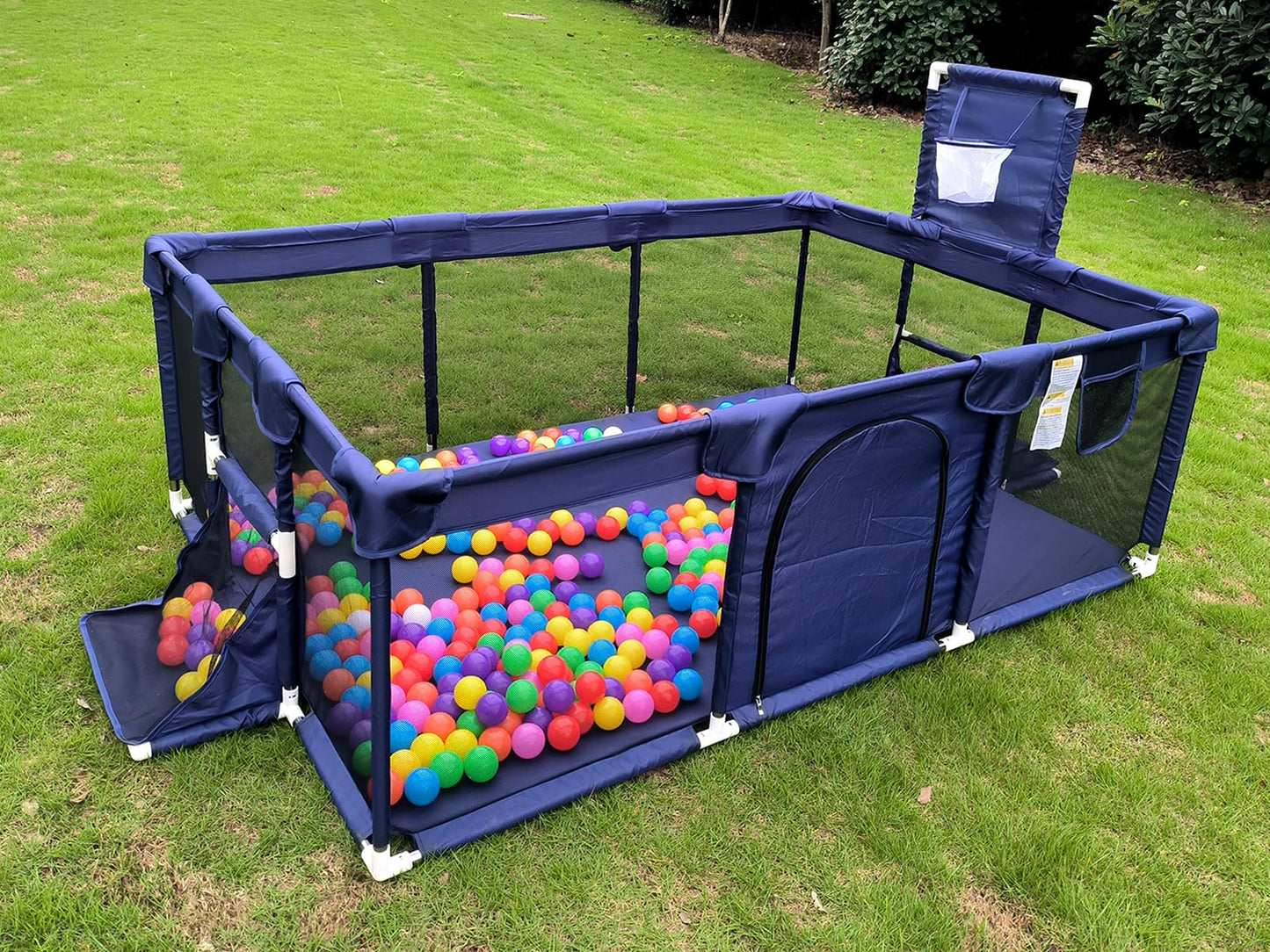 Gaorui Large Kids Ball Pit – Portable Indoor Outdoor Play Yard for Toddlers (Blue)