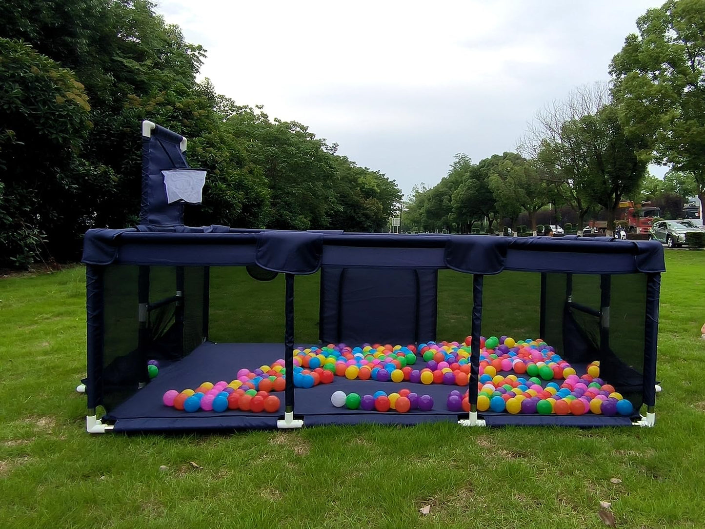 Gaorui Large Kids Ball Pit – Portable Indoor Outdoor Play Yard for Toddlers (Blue)