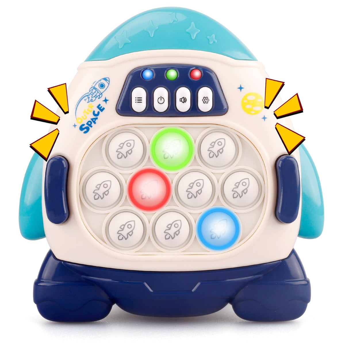 GAPER GO Fast Push Game Fidget Toys for Kids – Light Up Pop Puzzle Rocket