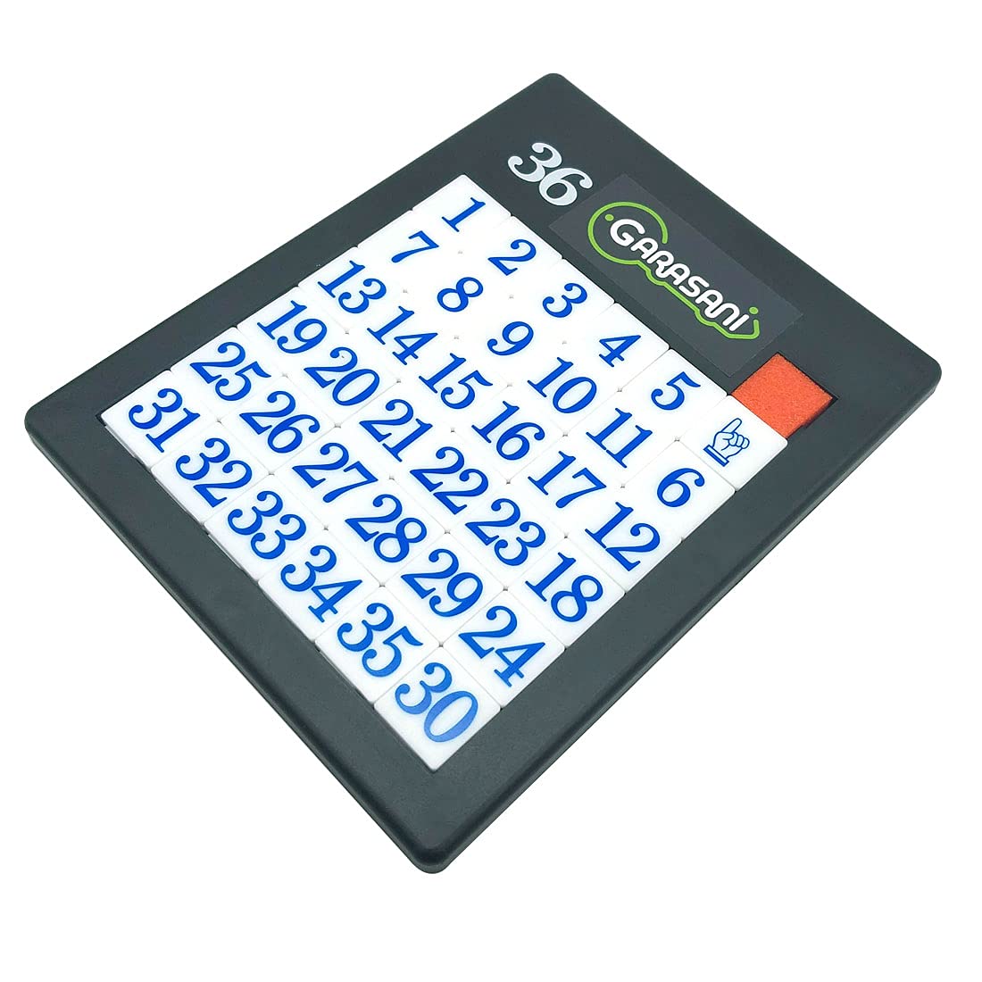 GARASANI 35-Number Slide Puzzle – Classic Brain Teaser for Travel and Family Fun