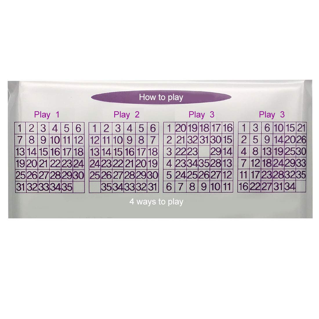 GARASANI 35-Number Slide Puzzle – Classic Brain Teaser for Travel and Family Fun