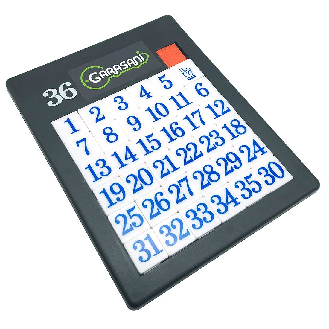GARASANI 35-Number Slide Puzzle – Classic Brain Teaser for Travel and Family Fun