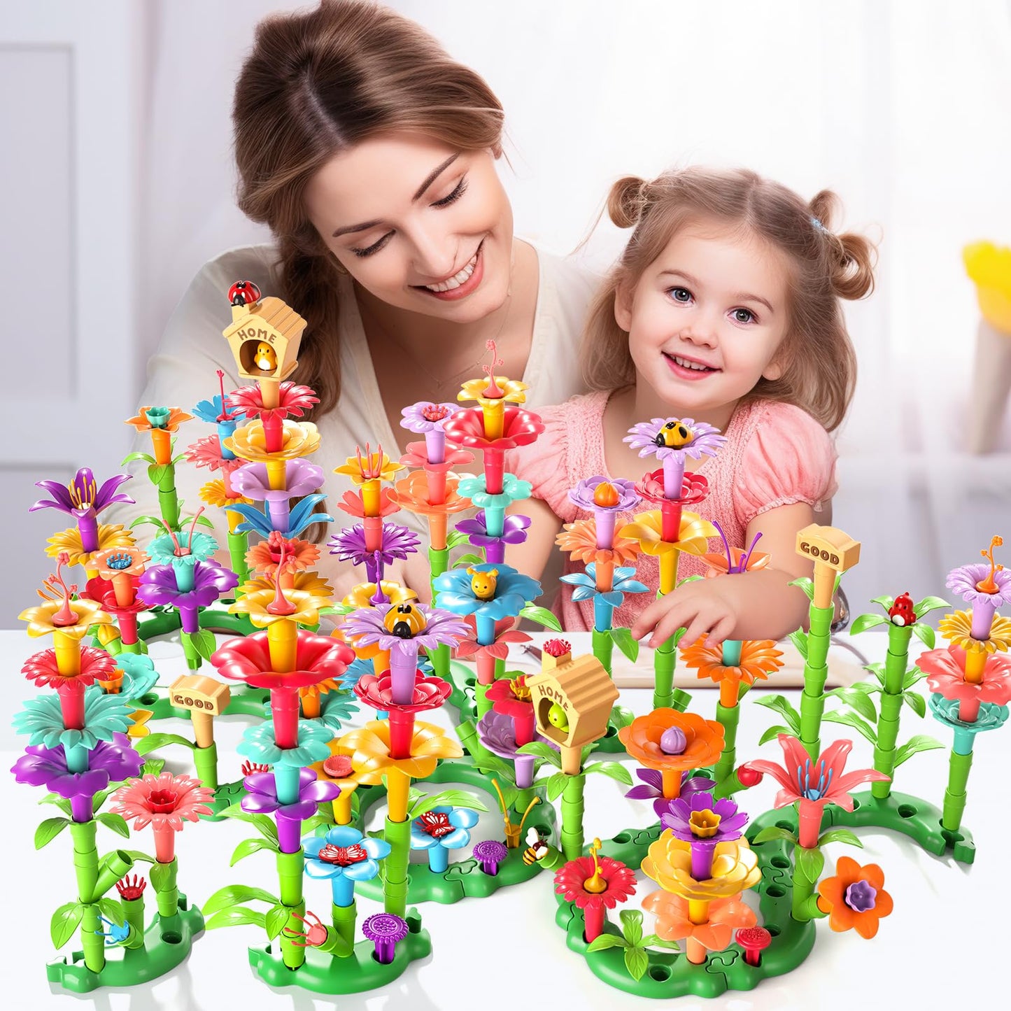 Garbo Star Flower Garden Building Toys for Girls – 235-Pcs STEM Kit for Ages 3-6