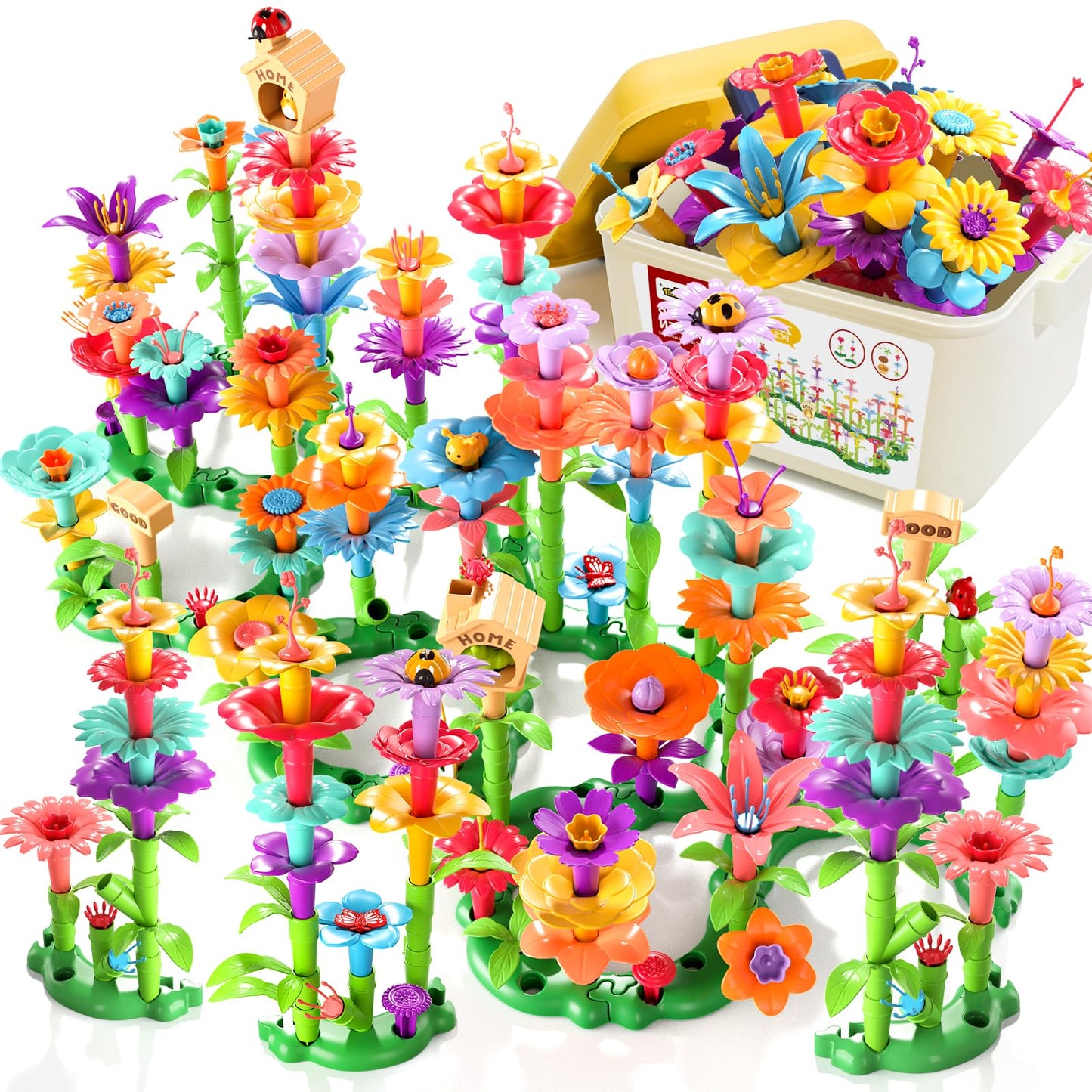 Garbo Star Flower Garden Building Toys for Girls – 235-Pcs STEM Kit for Ages 3-6
