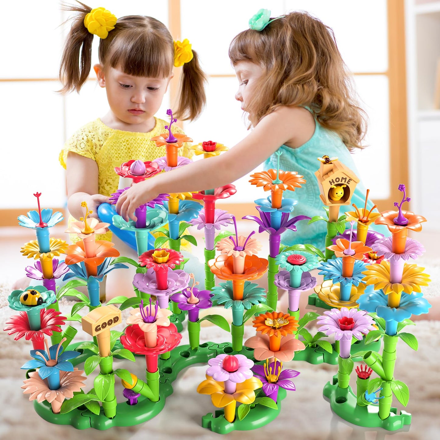 Garbo Star 148PCS Flower Garden Building Toys for Ages 3-5 – Creative STEM Gift