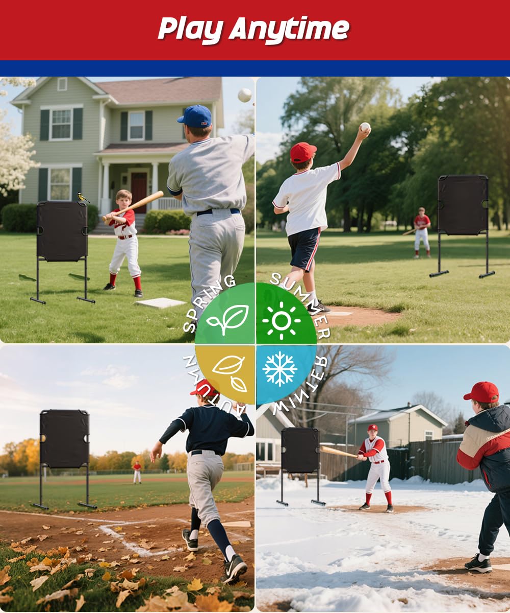 Garbuildman Baseball Strike Zone Target – Portable 28x30 Freestanding Training Frame for Plastic Balls