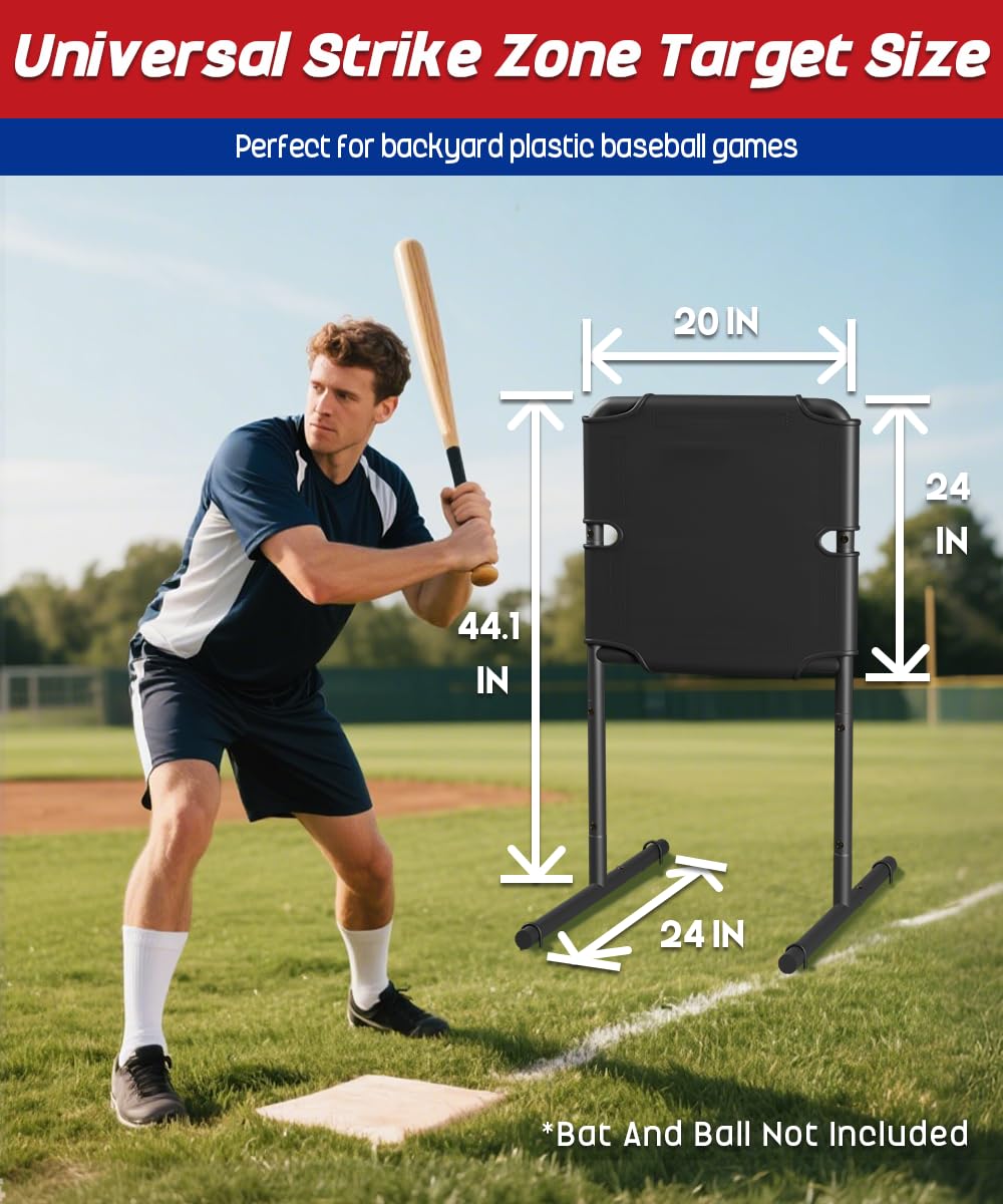 Garbuildman Baseball Strike Zone Target – 20 by 24 Inches Portable Freestanding Frame