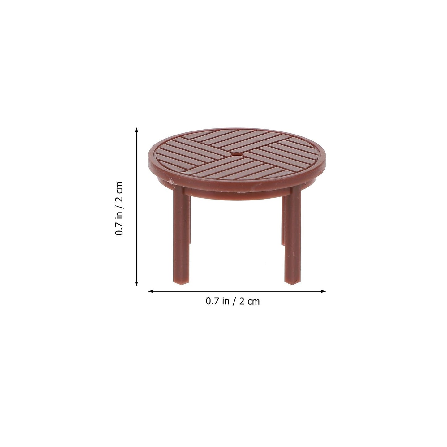 Garneck 4-Set Miniature Dollhouse Table & Chairs – Realistic Plastic Dining Set for Fairy Garden & DIY Scenes