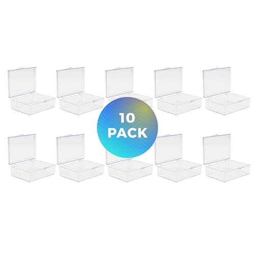 Gary Plastic Packaging: 10-Pack Clear Hinged Containers – Made in USA