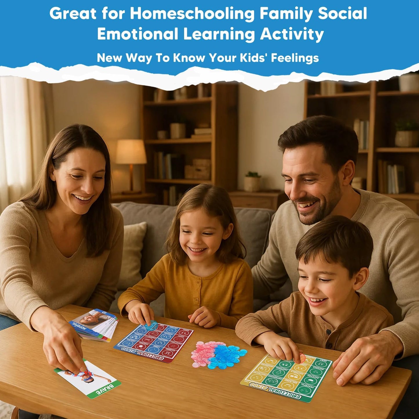 Garybank Emotion Bingo Games for Kids – 56 Feelings & 48 Bingo Cards | SEL & Speech Therapy Tools