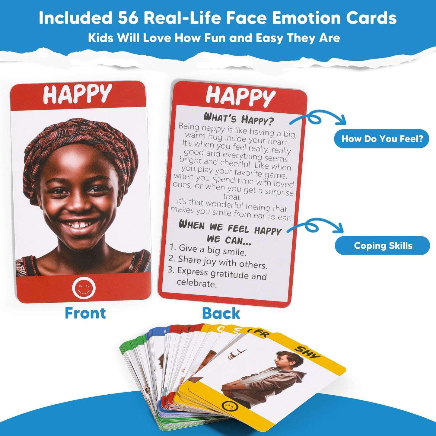 Garybank Emotion Bingo Games for Kids – 56 Feelings & 48 Bingo Cards | SEL & Speech Therapy Tools