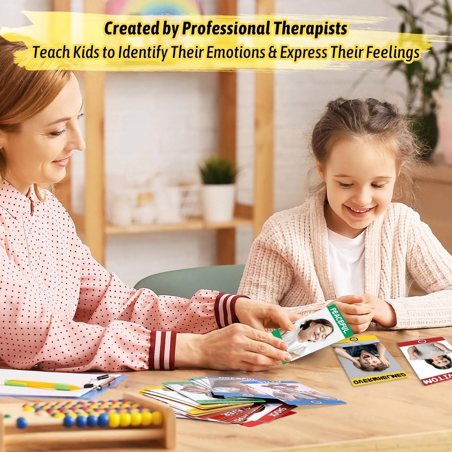 Garybank Emotion Cards — 56 Emotion Flashcards for Toddlers & Kids, Coping Skills & Therapy Tools