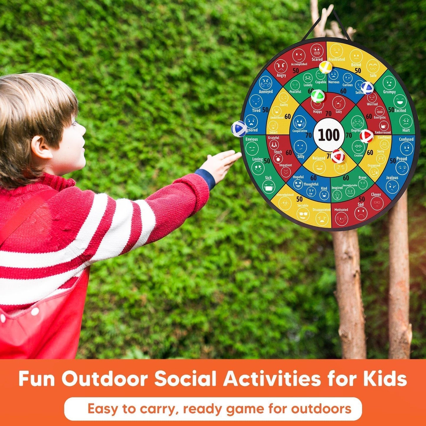 Garybank Emotional Dart: Social Skills Activities for Kids + 56 Emotion Cards