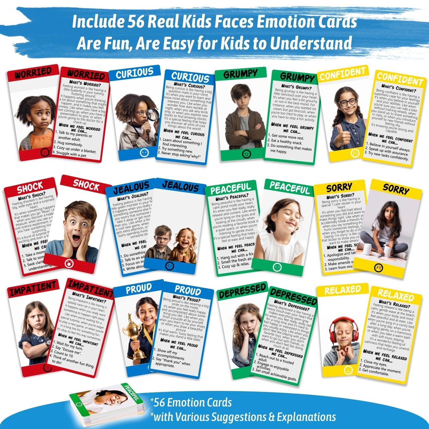 Garybank Emotional Dart: Social Skills Activities for Kids + 56 Emotion Cards