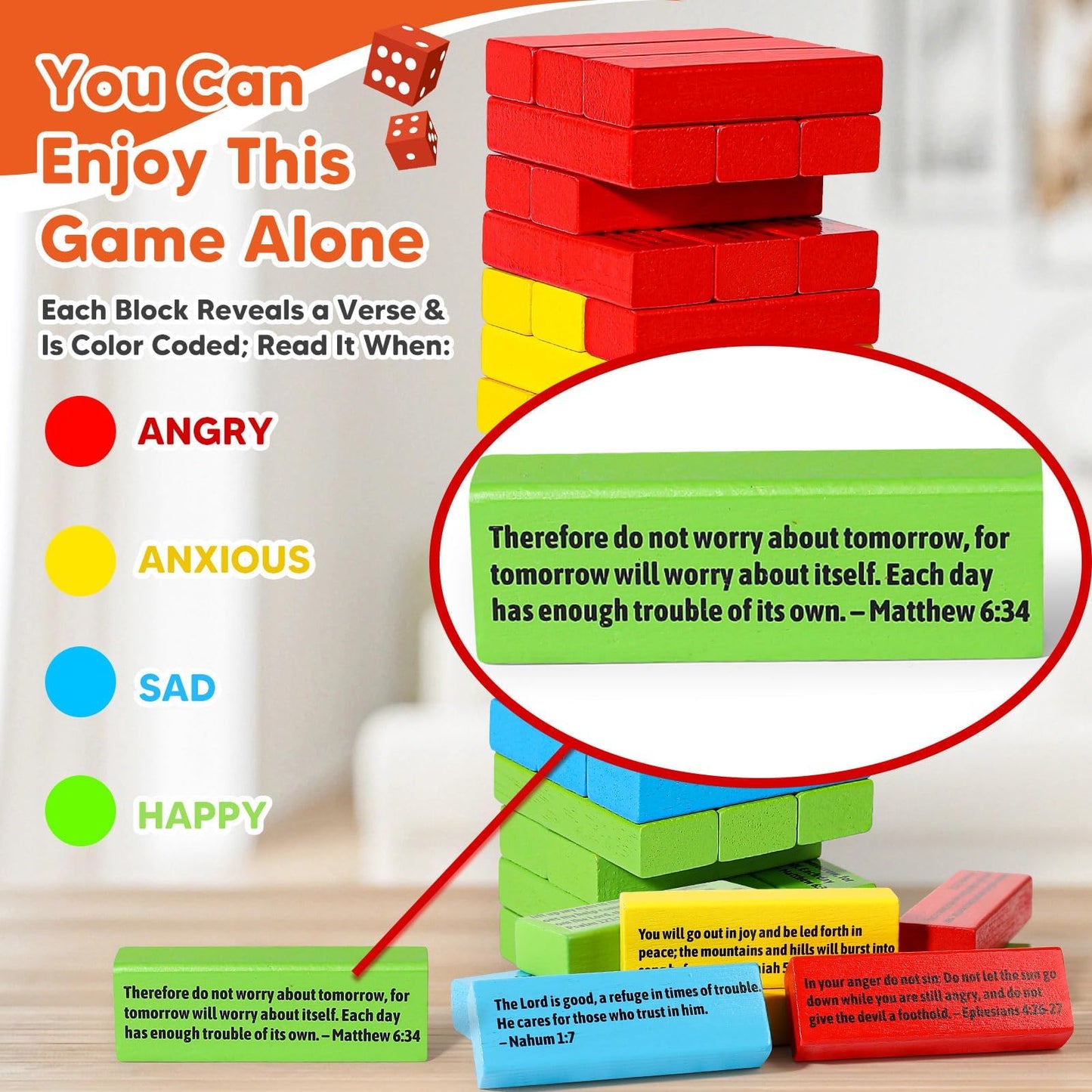 Garybank Faith Tower Bible Games for Kids - 260+ Bible Trivia Cards