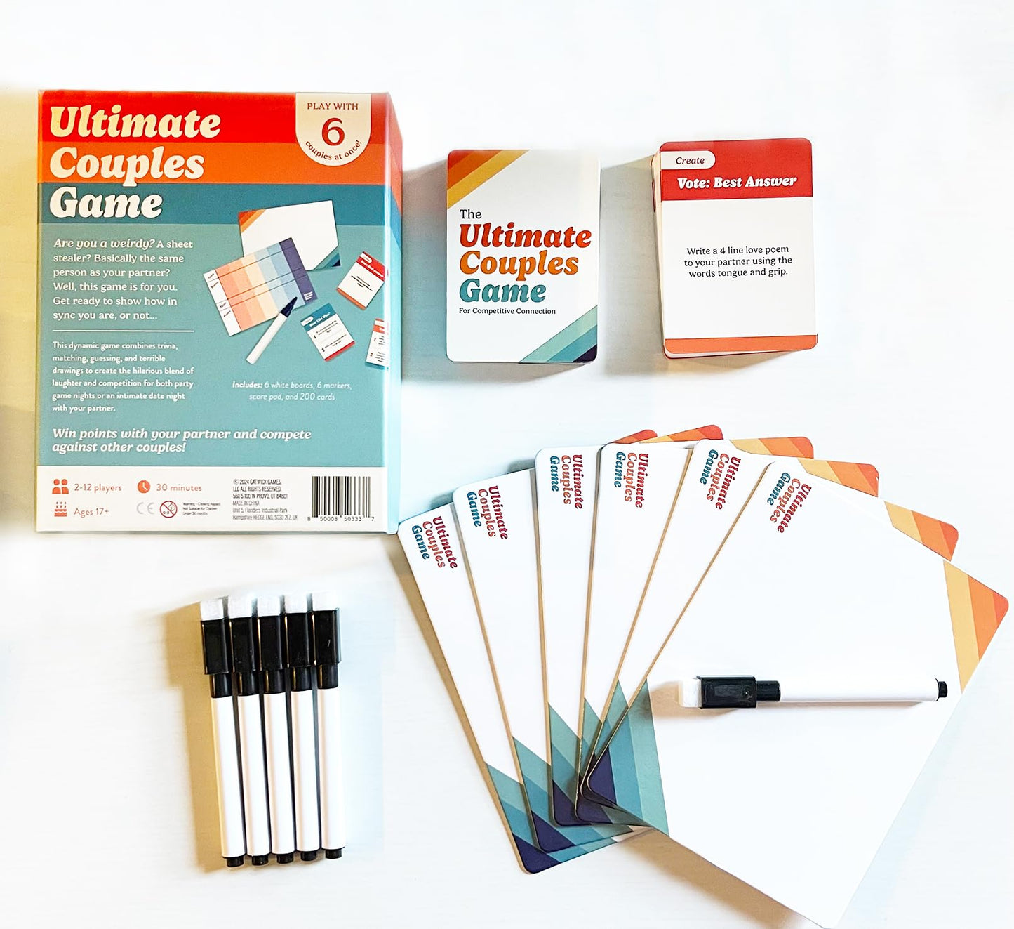 Gatwick Games Ultimate Couples Game – Date Night Card Game for Adults (2-12 Players)