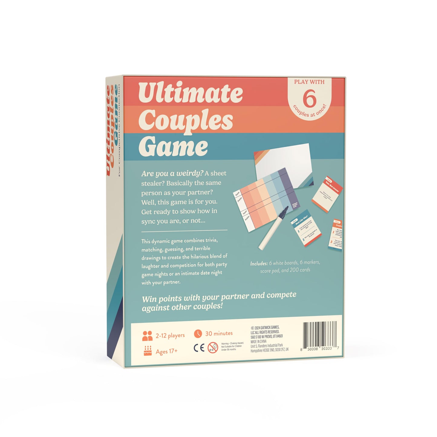 Gatwick Games Ultimate Couples Game – Date Night Card Game for Adults (2-12 Players)