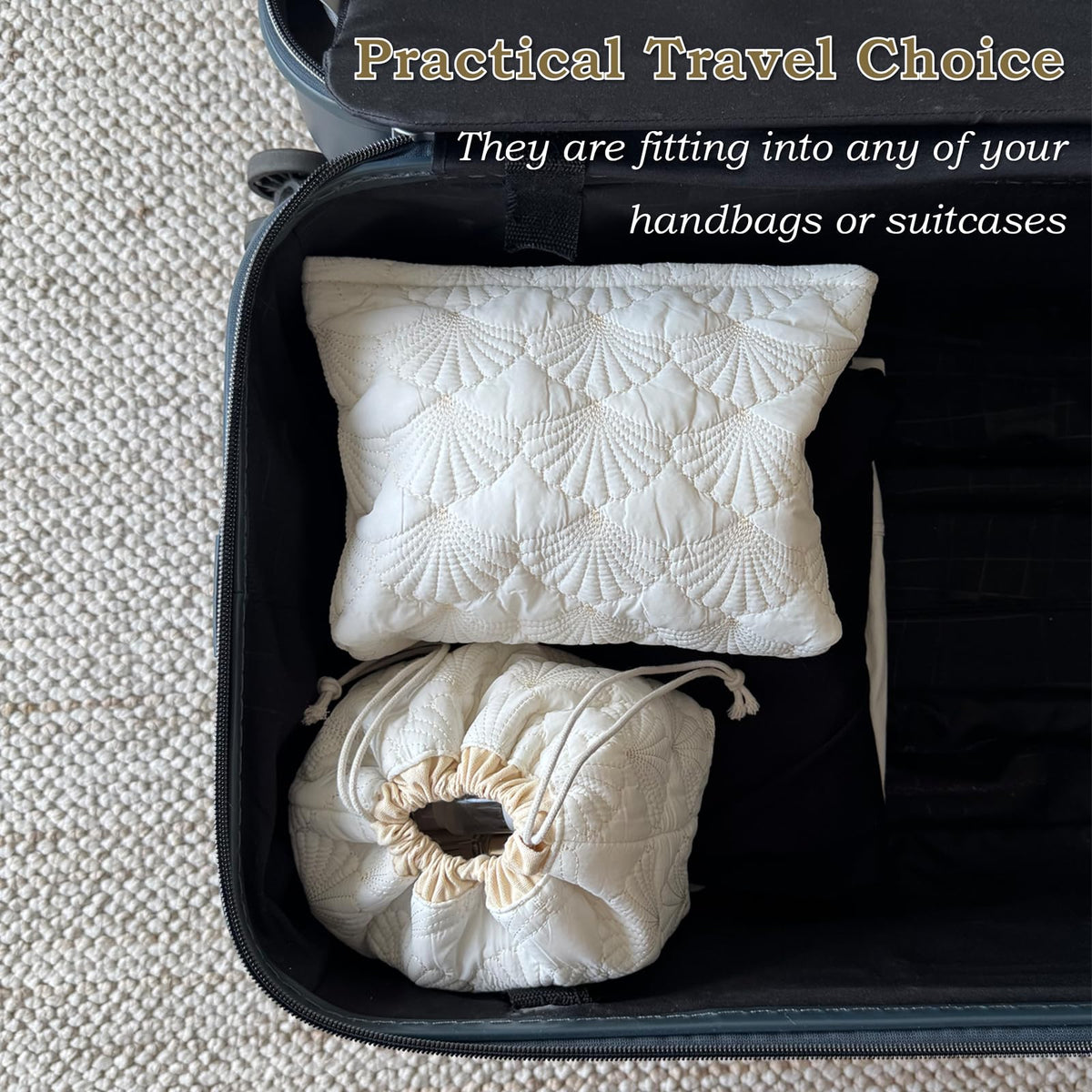 Gberlczz 2Pack Mahjong Tile Bags — Quilted Carrying Bags for Tiles & Cards, Travel-Ready Storage