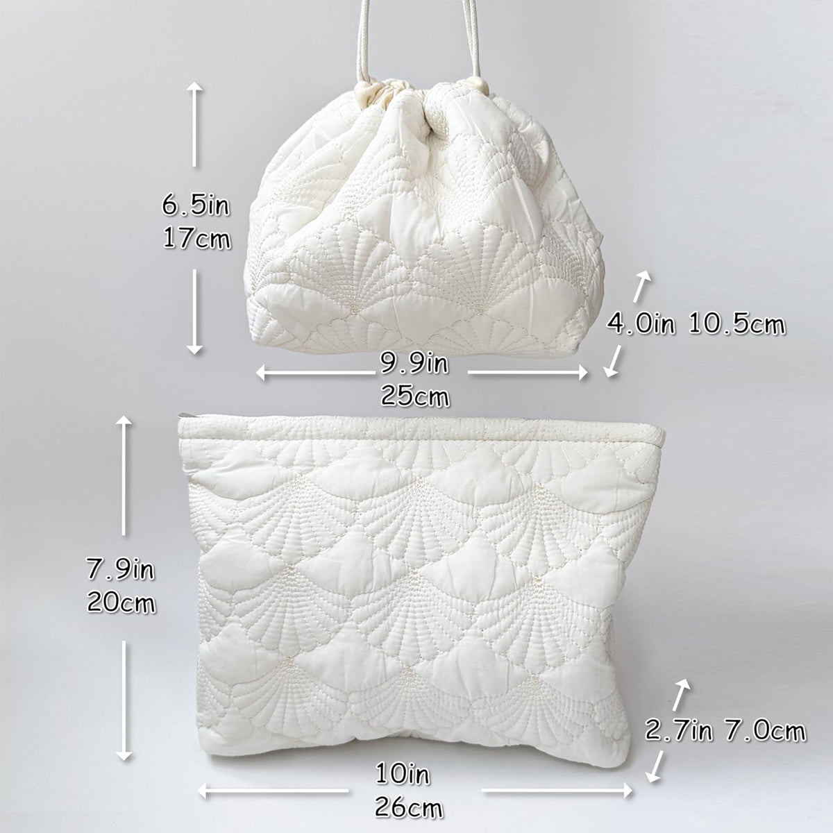 Gberlczz 2Pack Mahjong Tile Bags — Quilted Carrying Bags for Tiles & Cards, Travel-Ready Storage