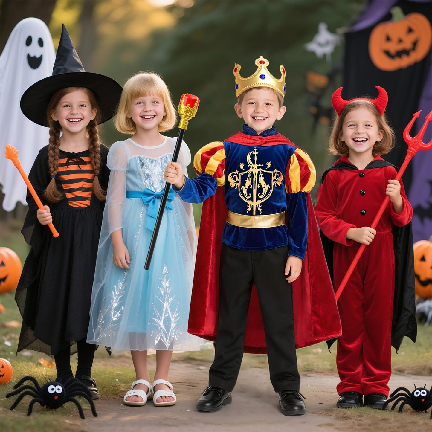 G.C Boys King Prince Charming Costume with Cape – Royal Dress Up Outfit for Halloween & Play