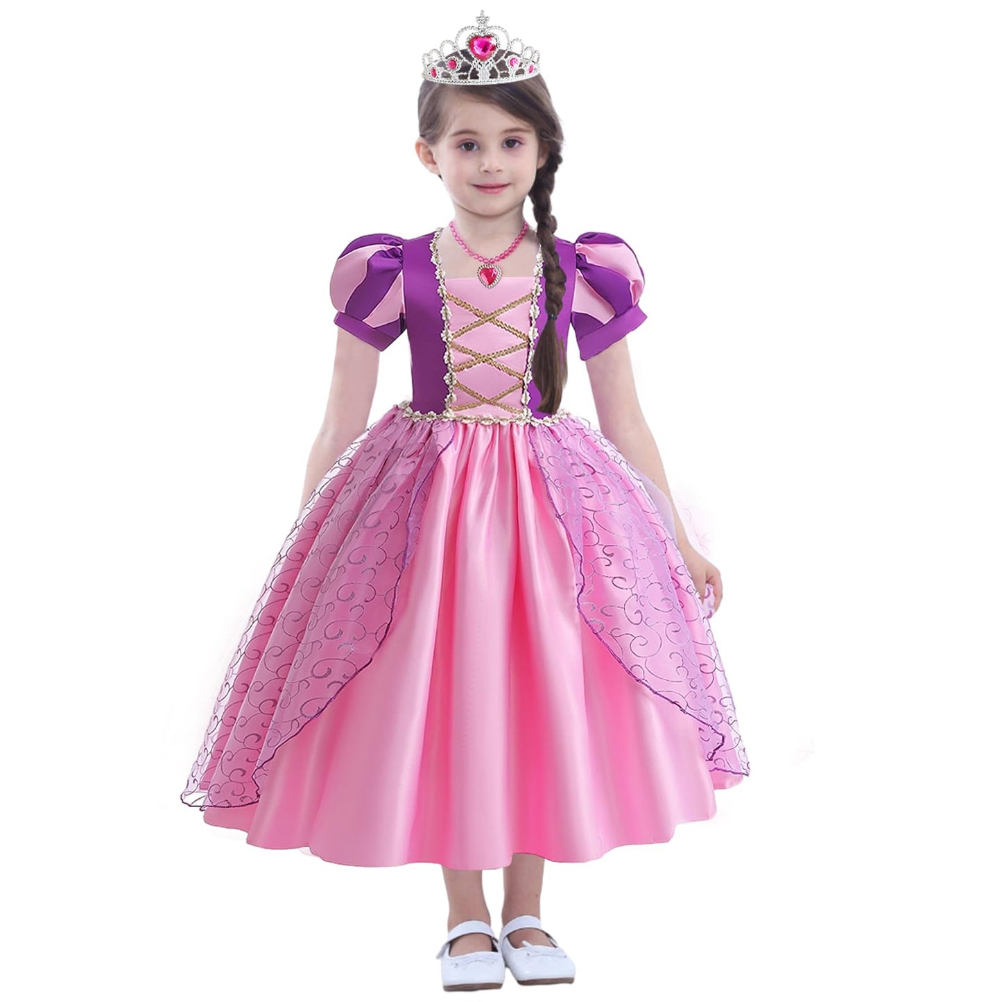 G.C Girls Princess Dress Up Set for Toddlers – 21-Piece Costume with Wig, Crown & Accessories