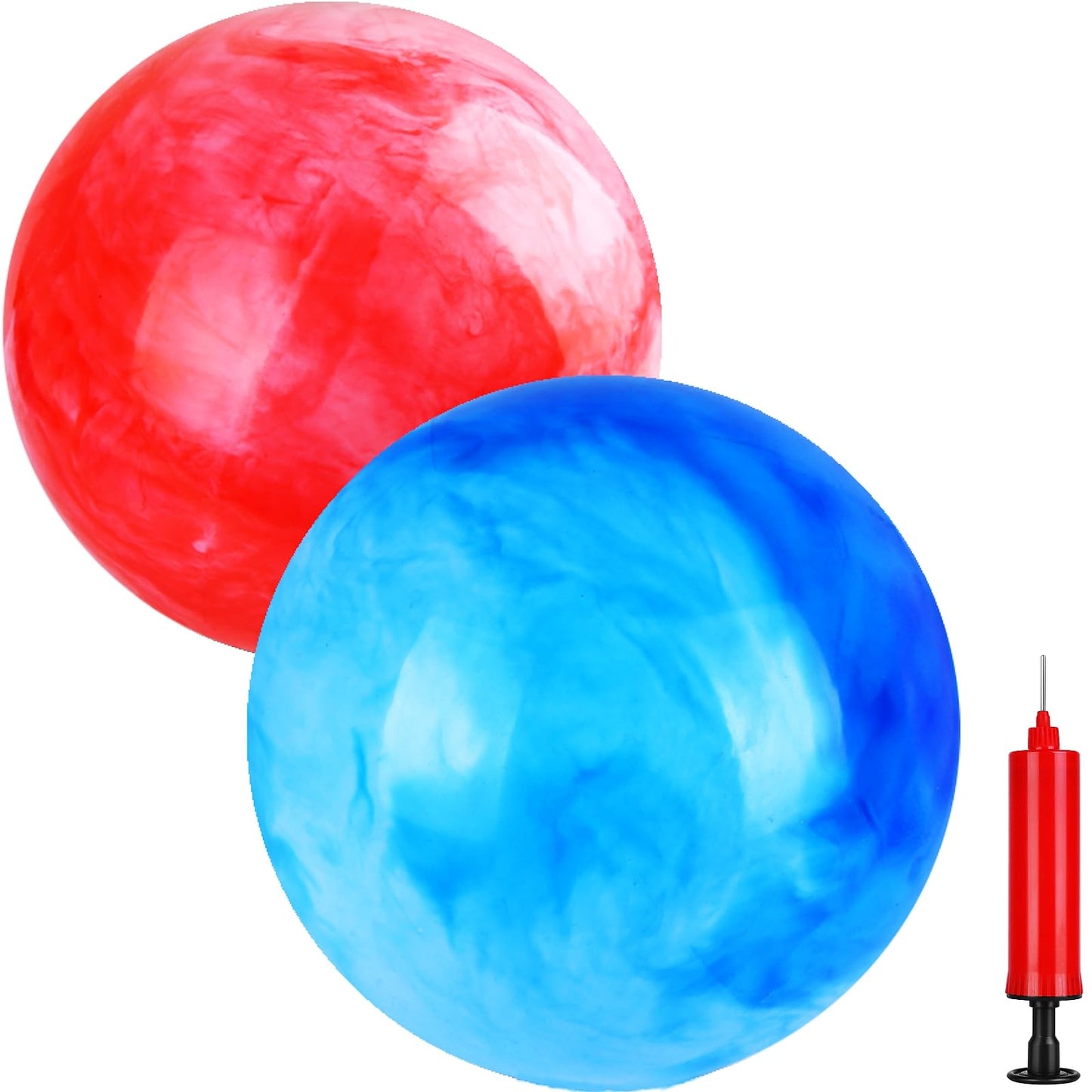 GCQJOQ 2-Pcs 9-Inch Marbleized Bouncy Balls for Kids – Indoor, Outdoor Play
