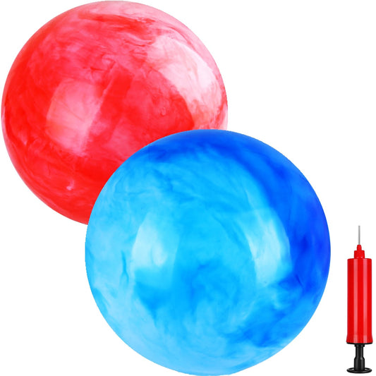 GCQJOQ 2-Pcs 9-Inch Marbleized Bouncy Balls for Kids – Indoor, Outdoor Play