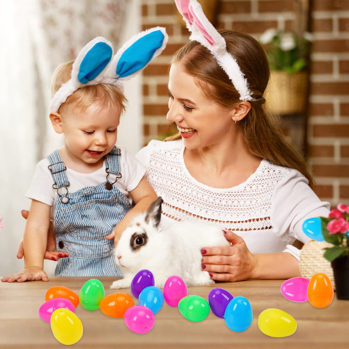 GCNBCNB 600 Pcs Plastic Easter Eggs – Bright Hinged Eggs for Hunts & Decor