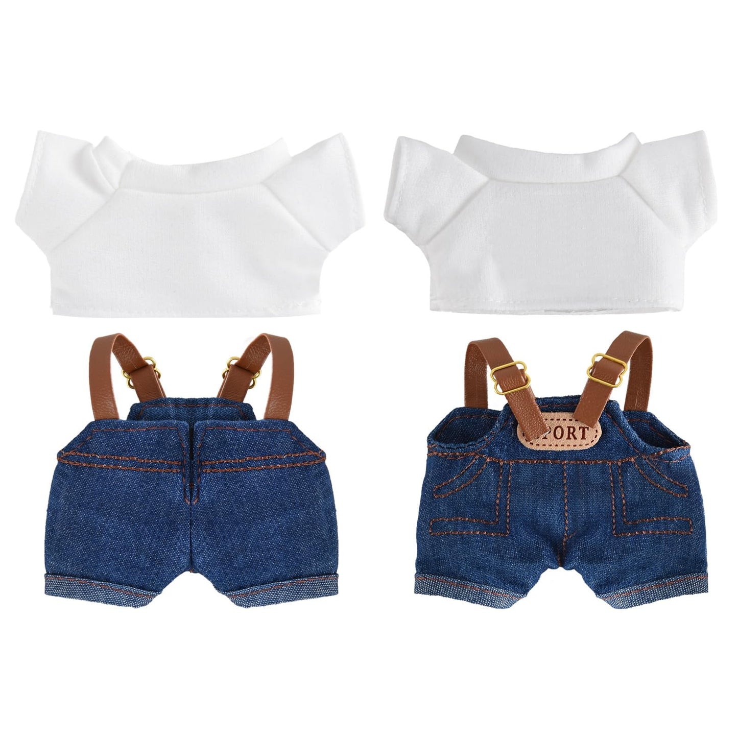 GDLSYLGHY Elegant Doll Clothing for Lububu Accessories — Premium 17cm Doll Outfits (Blue Denim Overall)