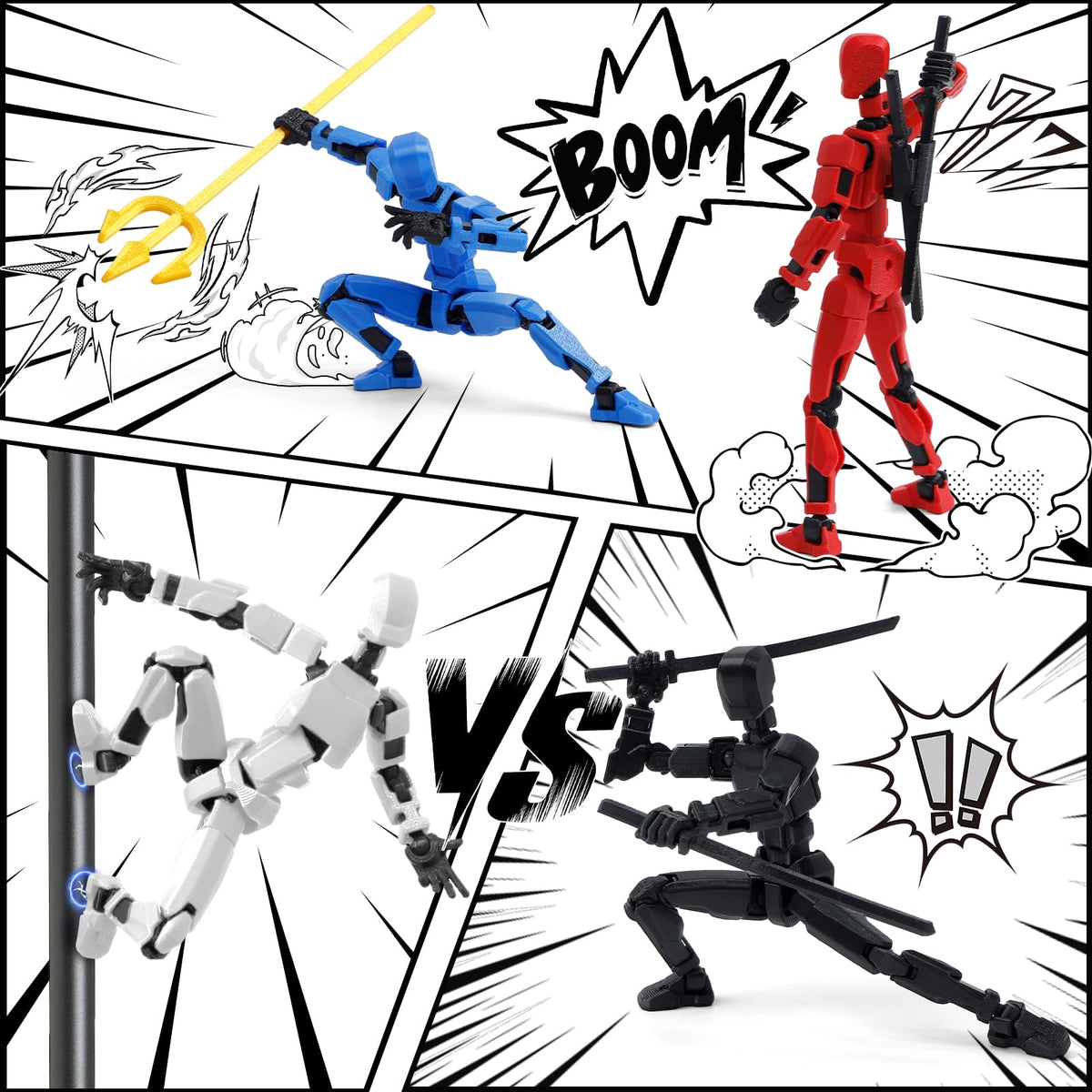 Gdufcny T13 Titan 13 Magnetized Action Figure Set - 6-Pack