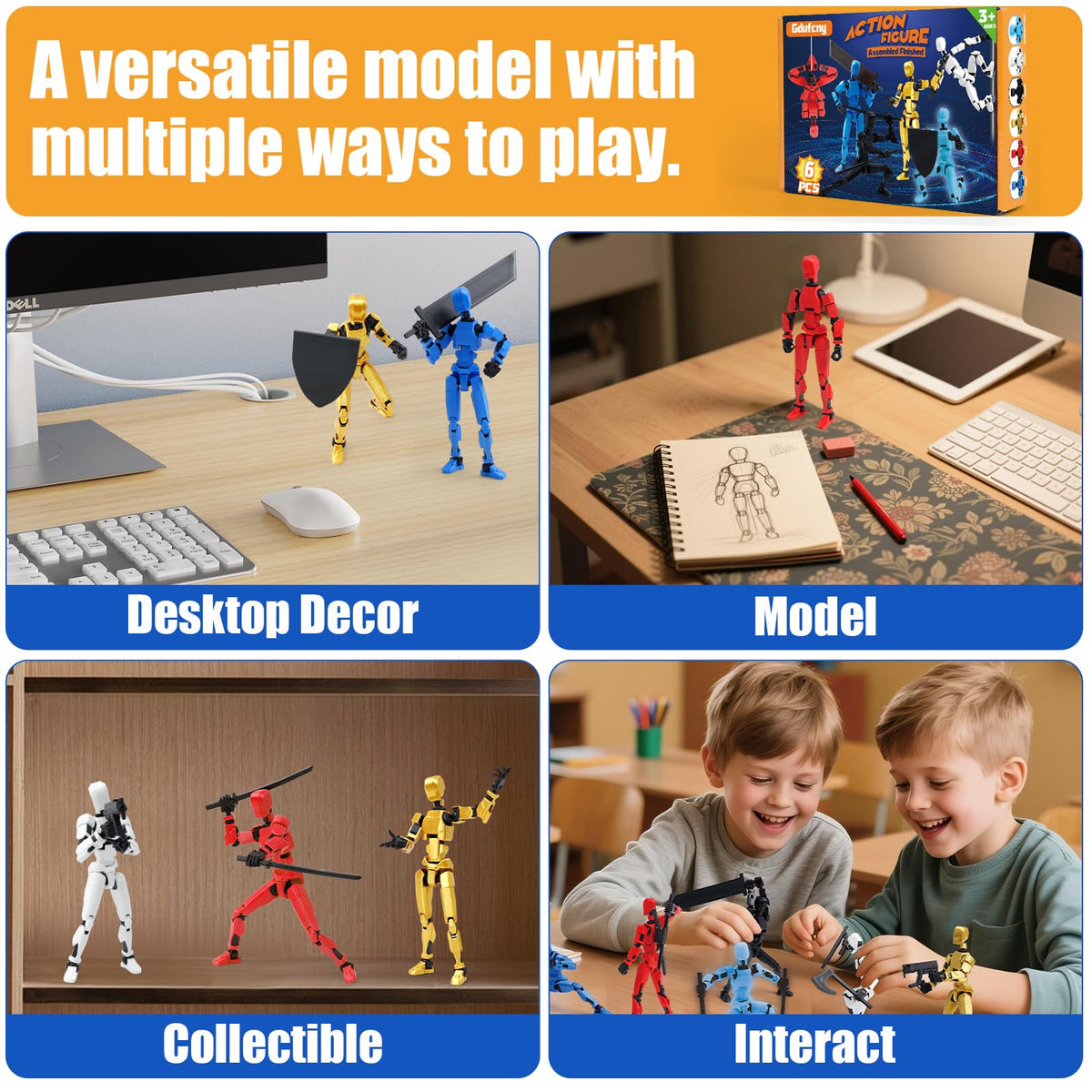 Gdufcny T13 Titan 13 Magnetized Action Figure Set - 6-Pack