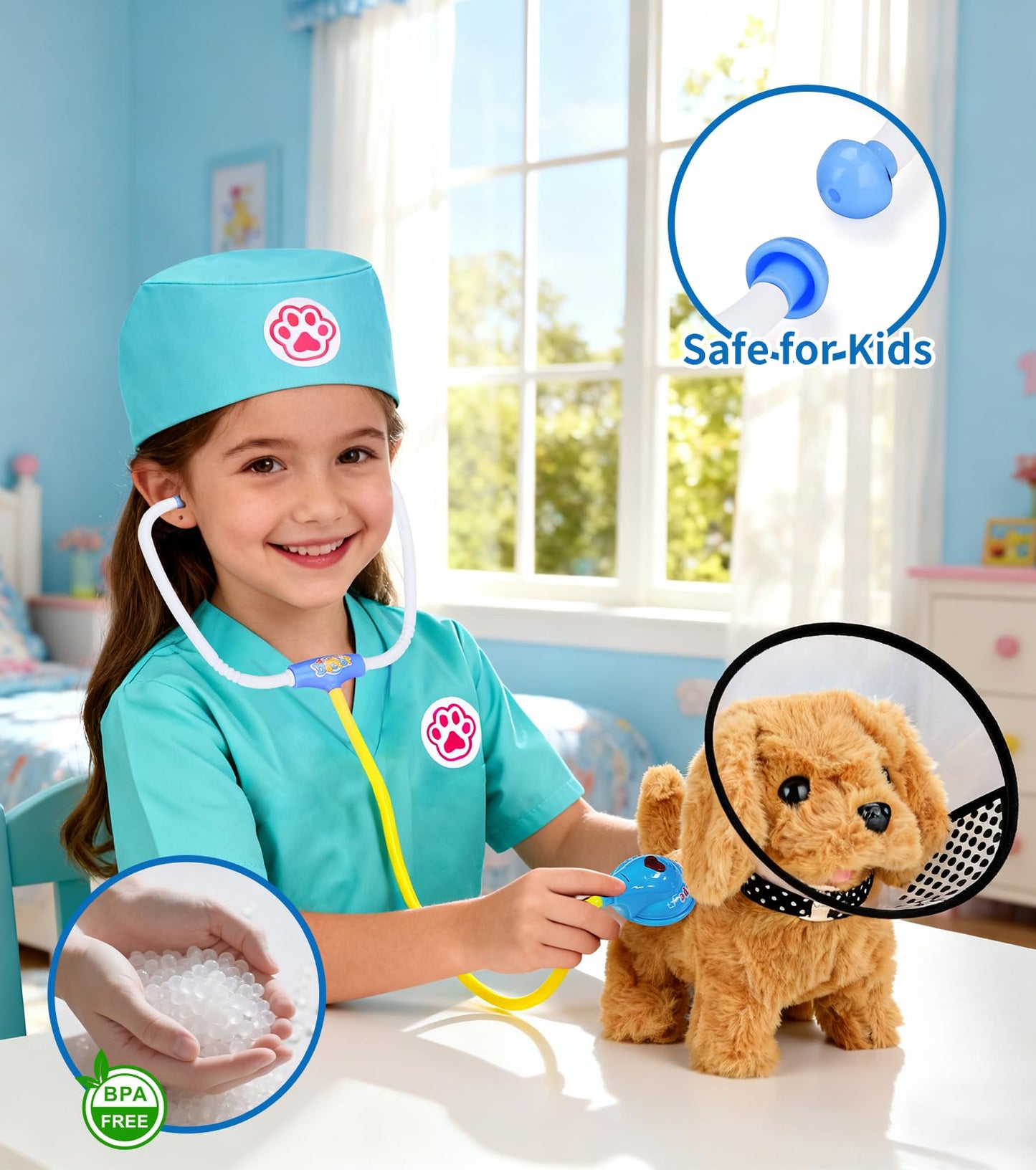 GDUNDUNL Toy Doctor Kit for Toddlers – Interactive Vet Playset