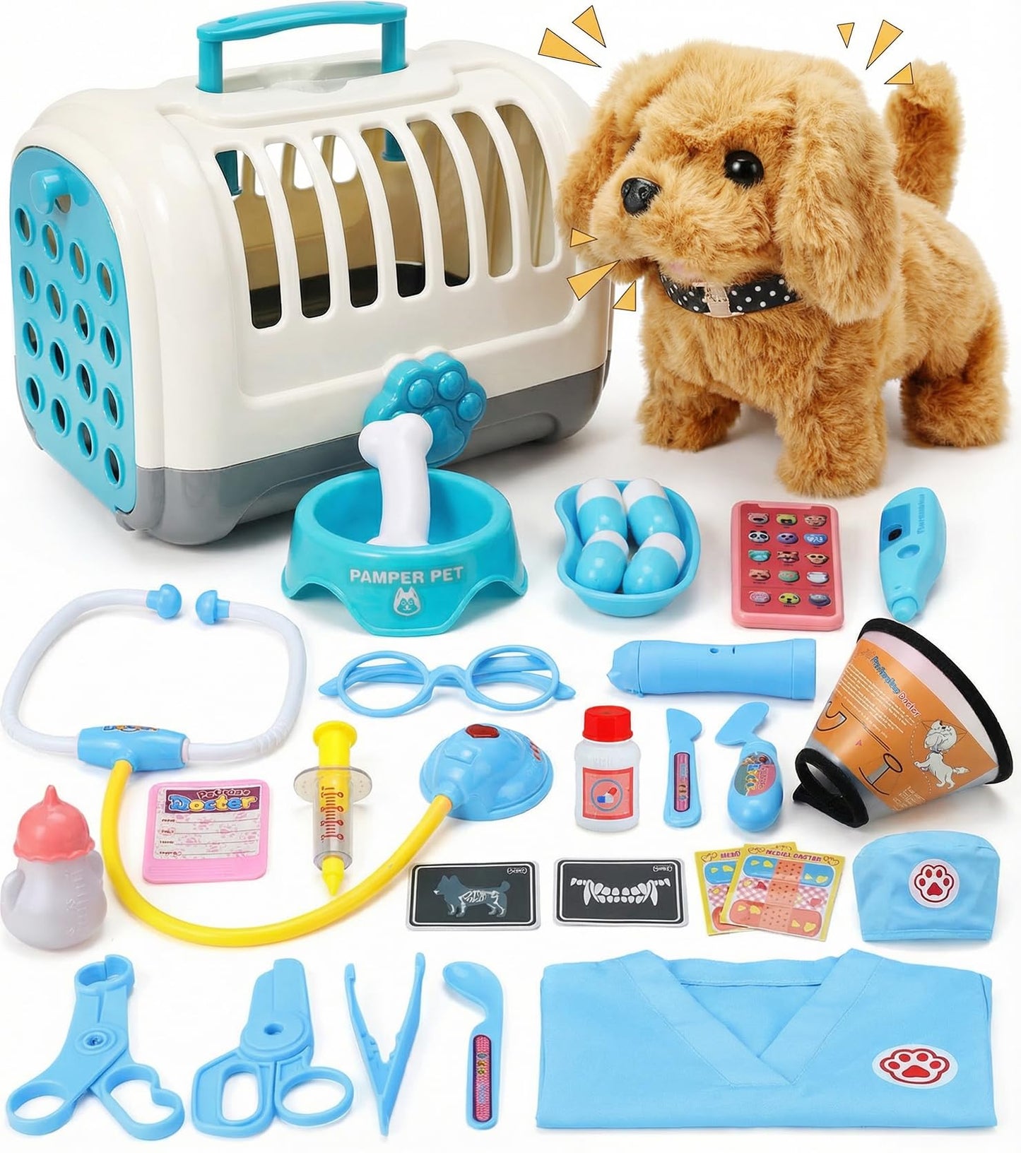 GDUNDUNL Toy Doctor Kit for Toddlers – Interactive Vet Playset