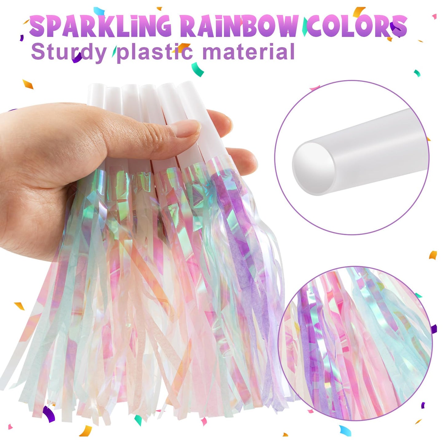 GDZRDFLH 24 Pcs Mermaid Glitter Party Blowers – Noise Makers for Celebrations